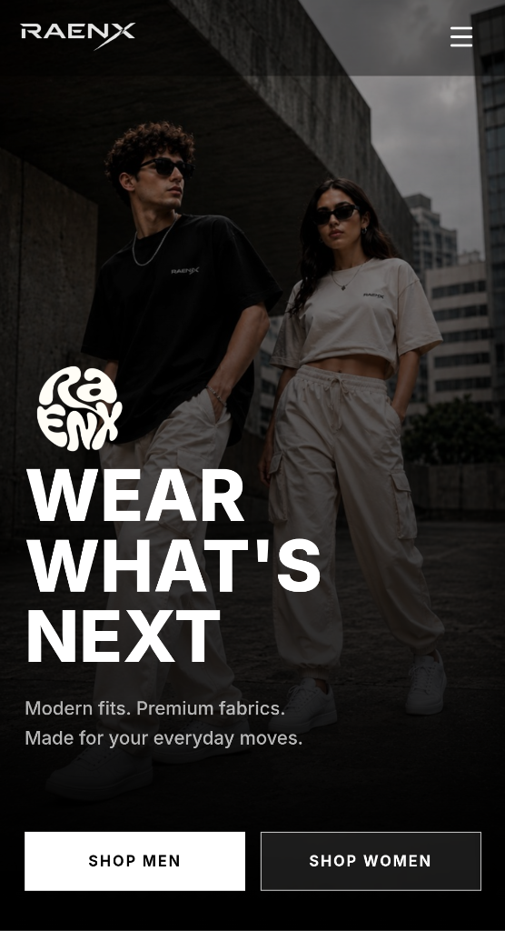 RAENX Wear What's Next Mockup